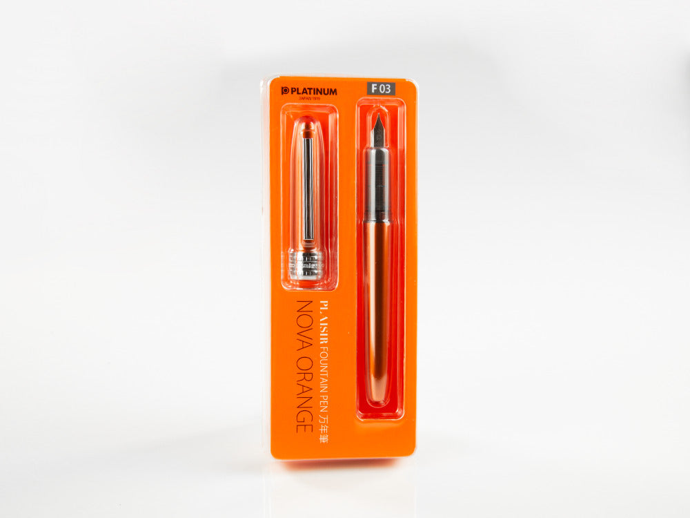 Platinum Plaisir Füller Nova Orange, Eloxiertes aluminium, PGB-1000-25 - Nib M