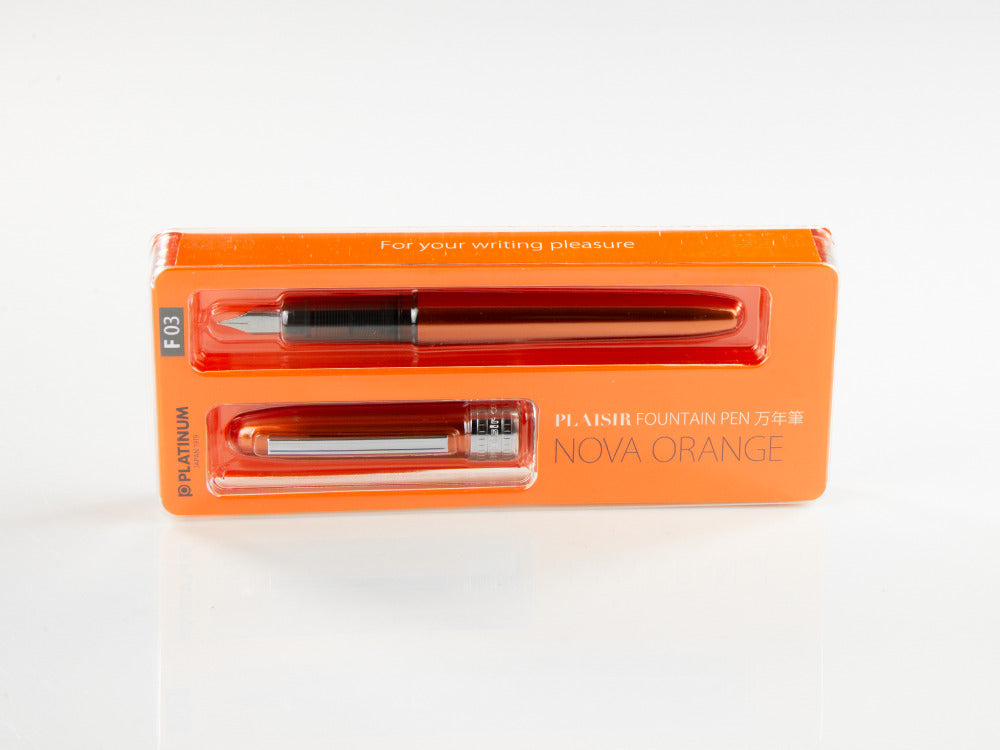 Platinum Plaisir Füller Nova Orange, Eloxiertes aluminium, PGB-1000-25 - Nib M