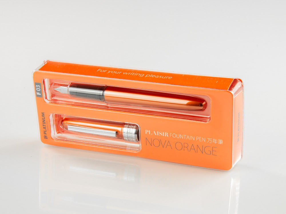 Platinum Plaisir Füller Nova Orange, Eloxiertes aluminium, PGB-1000-25 - Nib M
