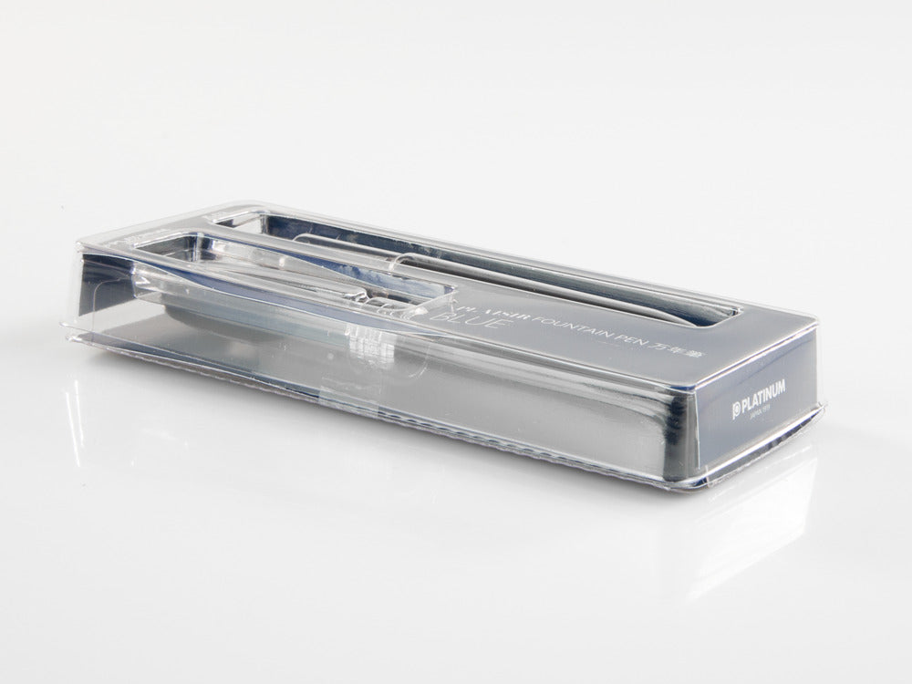 Platinum Plaisir Füllfederhalter, Aluminium, Blau, PGB-1000-56 - Nib M
