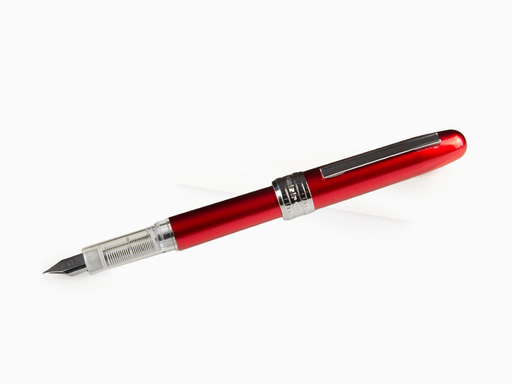 Platinum Plaisir Füllfederhalter, Aluminium, Rot, PGB-1000-70 - Nib M