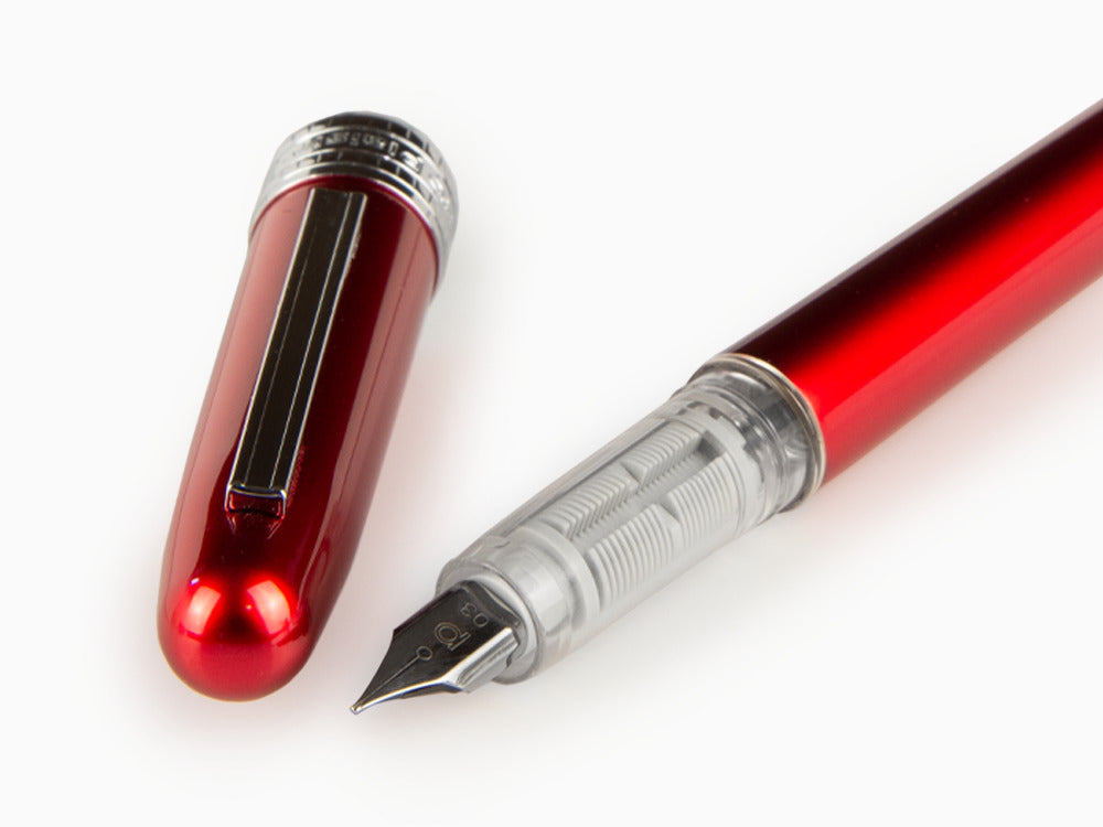 Platinum Plaisir Füllfederhalter, Aluminium, Rot, PGB-1000-70 - Nib M