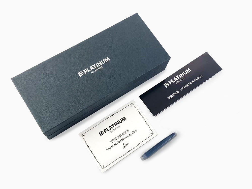 Platinum Celluloid Füllfederhalter Midnight Ocean, Rhodinierte Beschläge