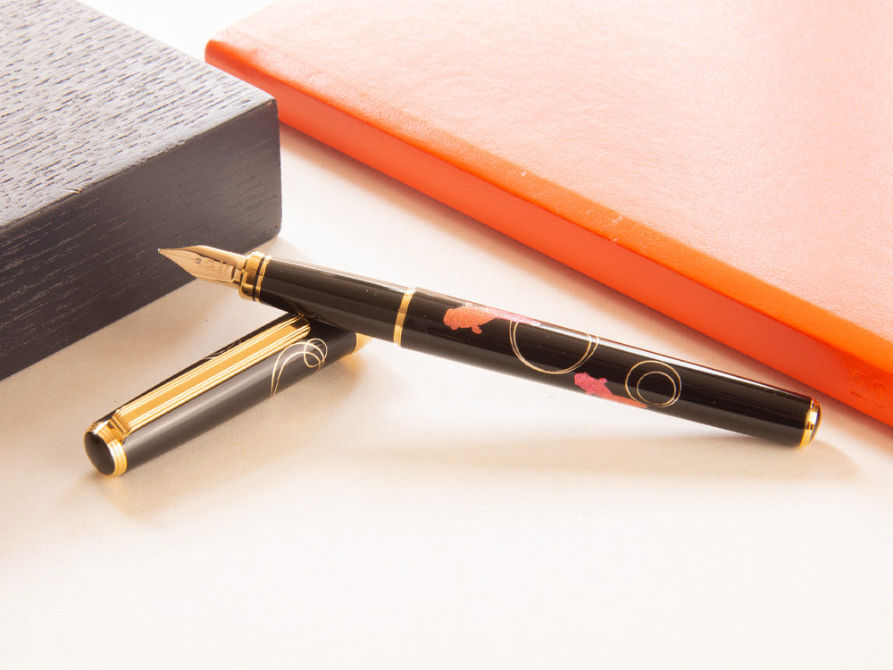 Platinum Kanazawa Maki-e Gold Fish Füller, Edelharz und urushi lack