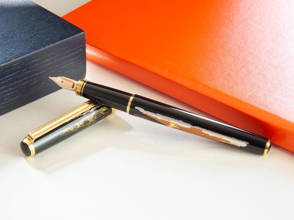 Platinum Kanazawa Maki-e Red Mt. Fuji Füllfederhalter