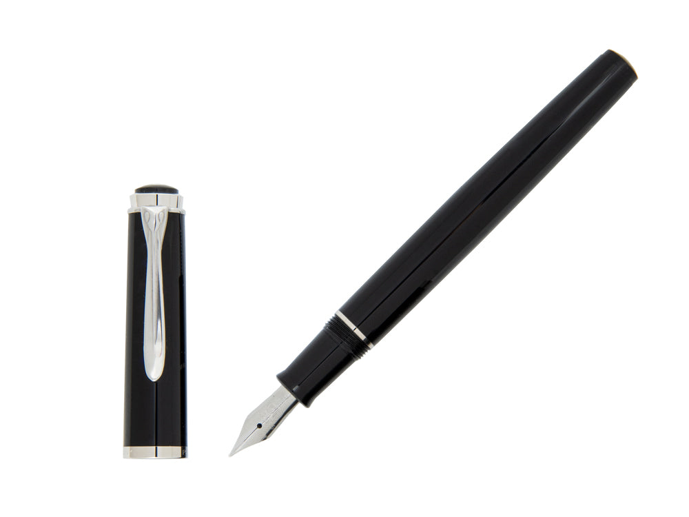 Pelikan Classic P205 Füller, Schwarz, Verchromten Akzenten, 930859