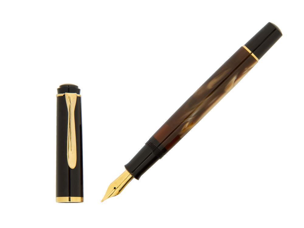 Pelikan M200 Brown Marbled Füllfederhalter, Braun, 808897