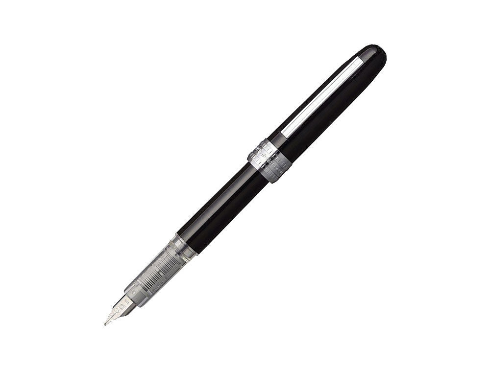 Plaisir Füllfederhalter, Eloxiertes aluminium, Schwarz, PGB-1000-1 - Nib M