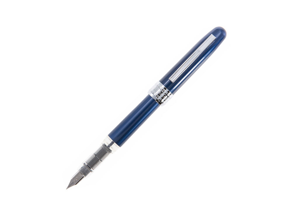 Platinum Plaisir Füllfederhalter, Aluminium, Blau, PGB-1000-56 - Nib M