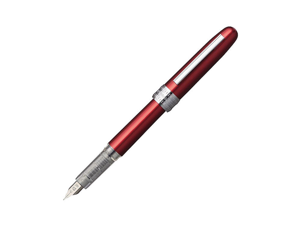Platinum Plaisir Füllfederhalter, Aluminium, Rot, PGB-1000-70 - Nib M