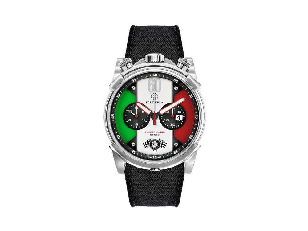 Scuderia Street Racer Quartz Uhr, Schwarz, 44 mm, Shapir-Glas, CS10142