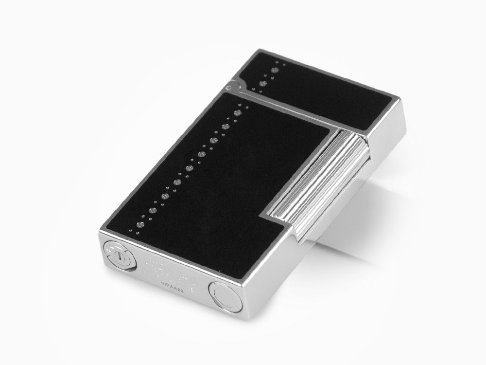 S.T. Dupont Ligne 2 Derby Feuerzeug, Lack, Palladium Akzenten, Schwarz, 016434