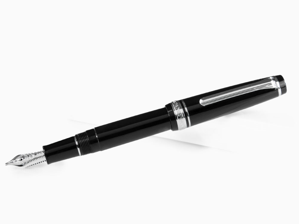 Sailor Professional Gear Slim Silver Füller, Schwarz, Rhodinierte