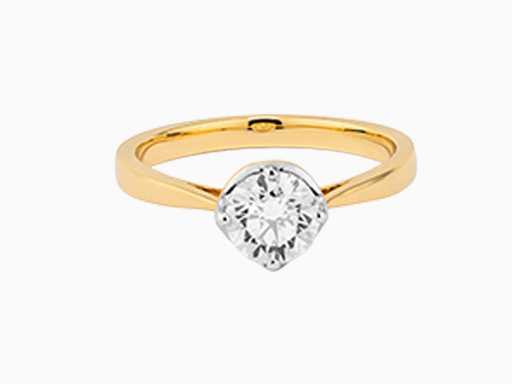 Solitario Solitär-Ring mit Brillantschliff 18K Gold 0.8 ct, LRY23701-14
