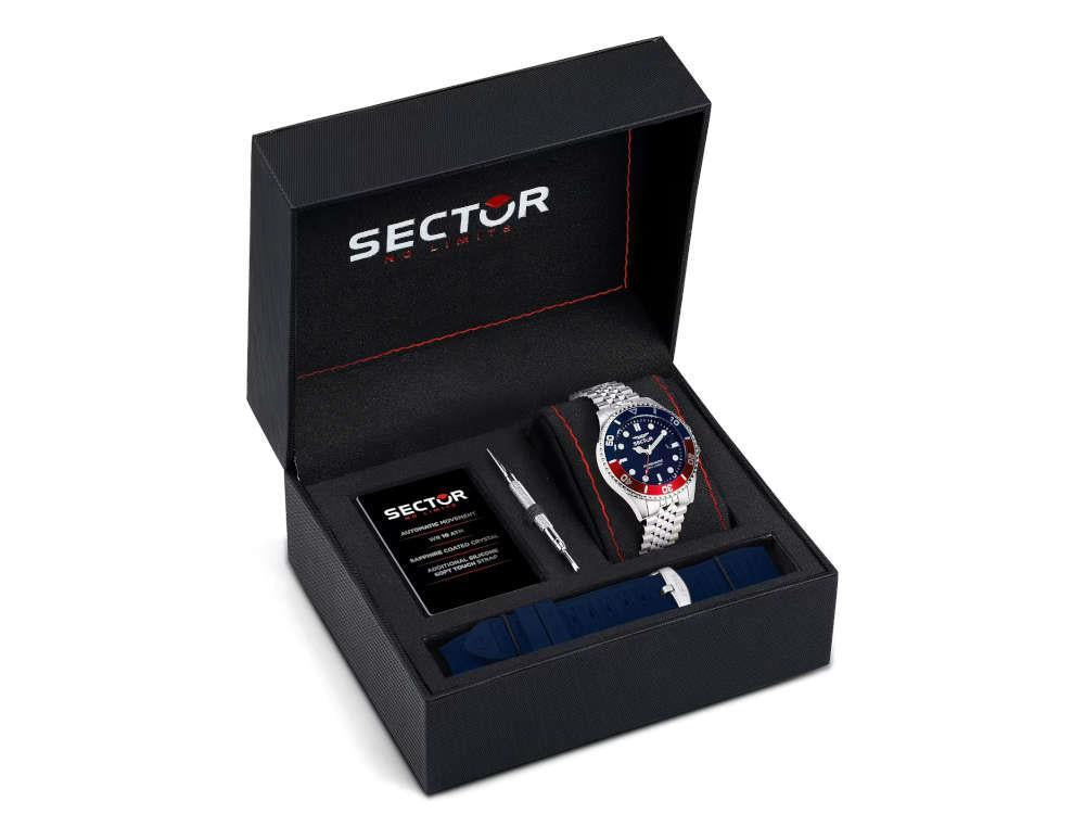 Sector No Limits 230 Automatik Uhr, Blau, 43 mm, R3223161018