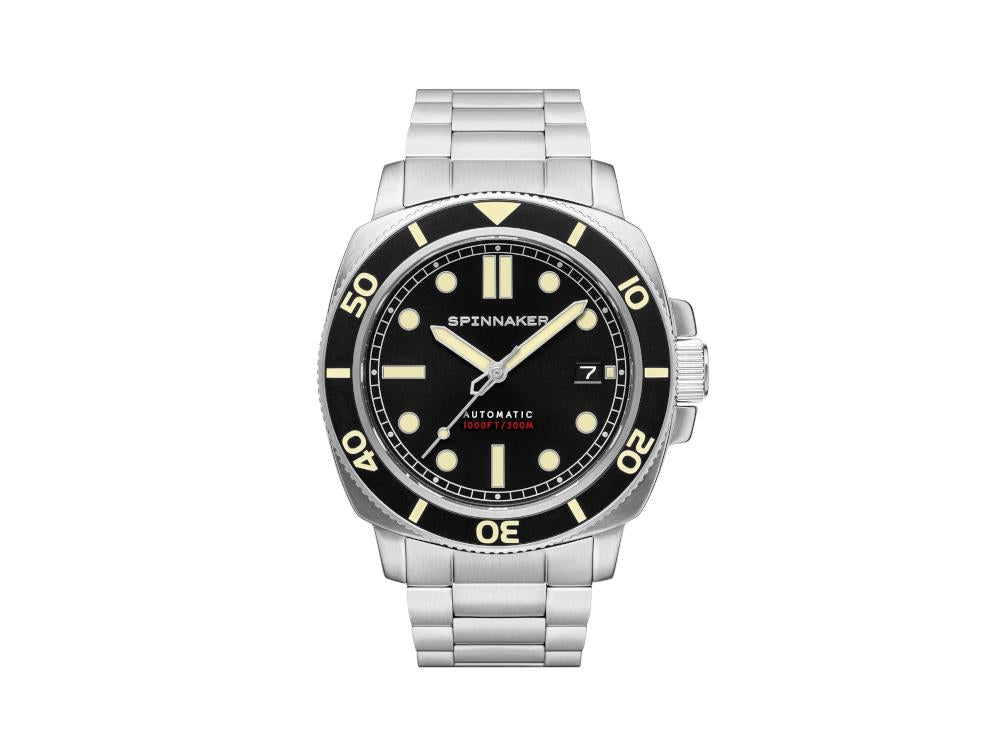 Spinnaker Hull Deep Grey Automatik Uhr, Schwarz, 42 mm, 30 atm, SP-5088-11