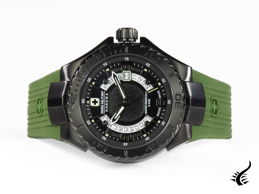 Swiss Military Hanowa Aqua Seaman Quartz Uhr, Schwarz, PVD, 6-4327.13.007.06