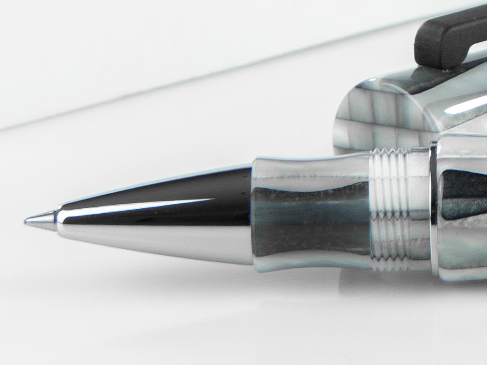 Tibaldi Bamboo Winter Roller, Edelharz, Weiss, Palladium, BMB-12-RB