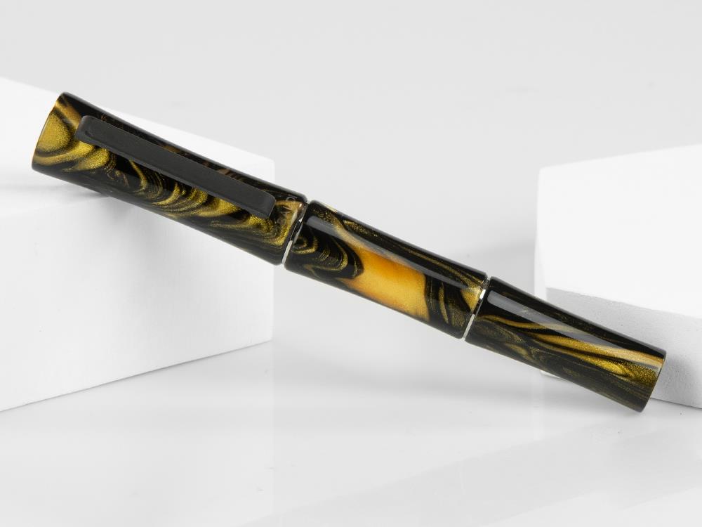 Tibaldi Bamboo Dust Roller, Edelharz, Schwarz, Palladium, BMB-3D395-RB