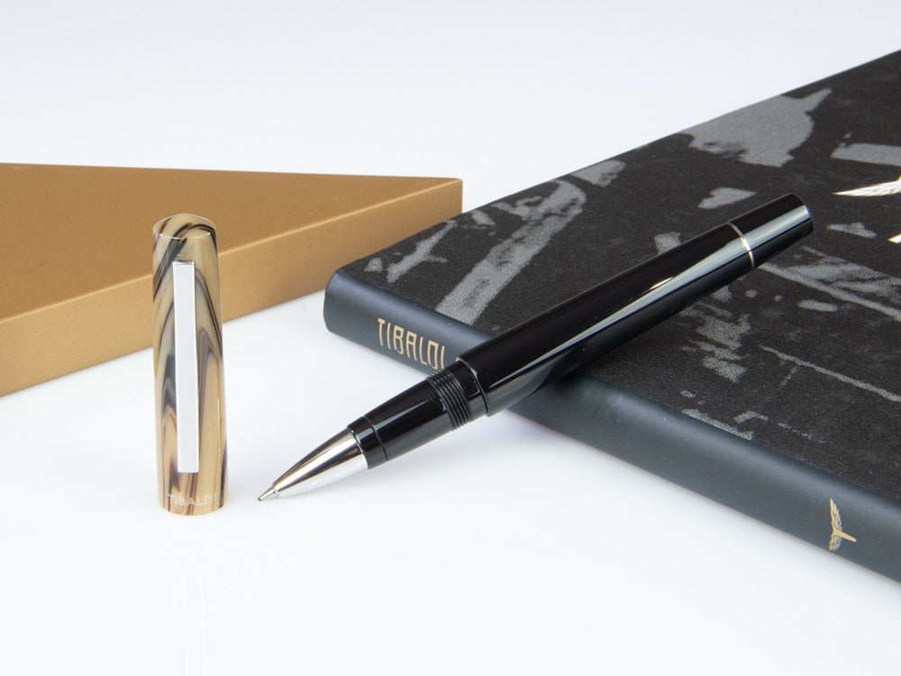 Tibaldi Infrangibile Taupe Grey Roller, Edelharz, Schwarz, INFR-324-RB