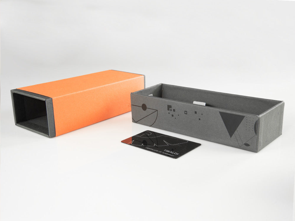 Tibaldi Perfecta Tortoise Beige Roller, Edelharz, Schwarz, Palladium, PFC-958-RB