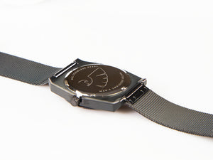 Tibaldi Men's Quartz Uhr, Edelstahl 316L , Schwarz, PVD, 39mm x 46mm, TMM-PVD-MM