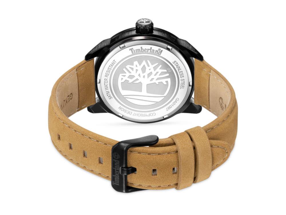 Timberland Small Henniker Quartz Uhr, Metall, Schwarz, 44 mm, TDWGA0109701