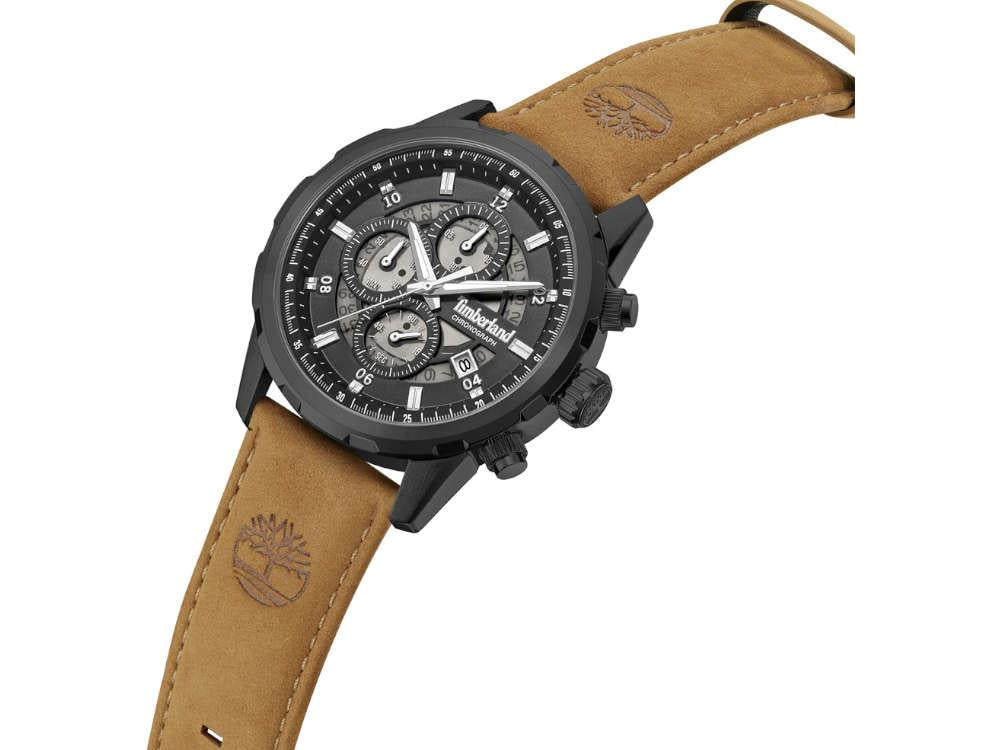 Timberland Hampton Harbour Quartz Uhr, PVD, Schwarz, 46 mm, TDWGC0109101