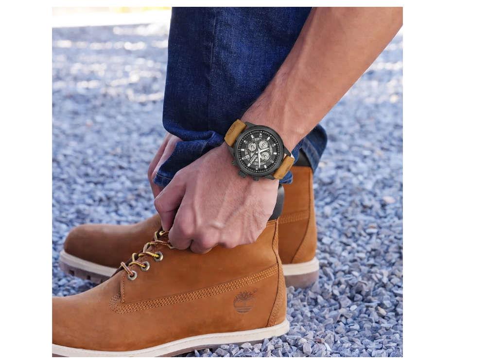 Timberland Hampton Harbour Quartz Uhr, PVD, Schwarz, 46 mm, TDWGC0109101