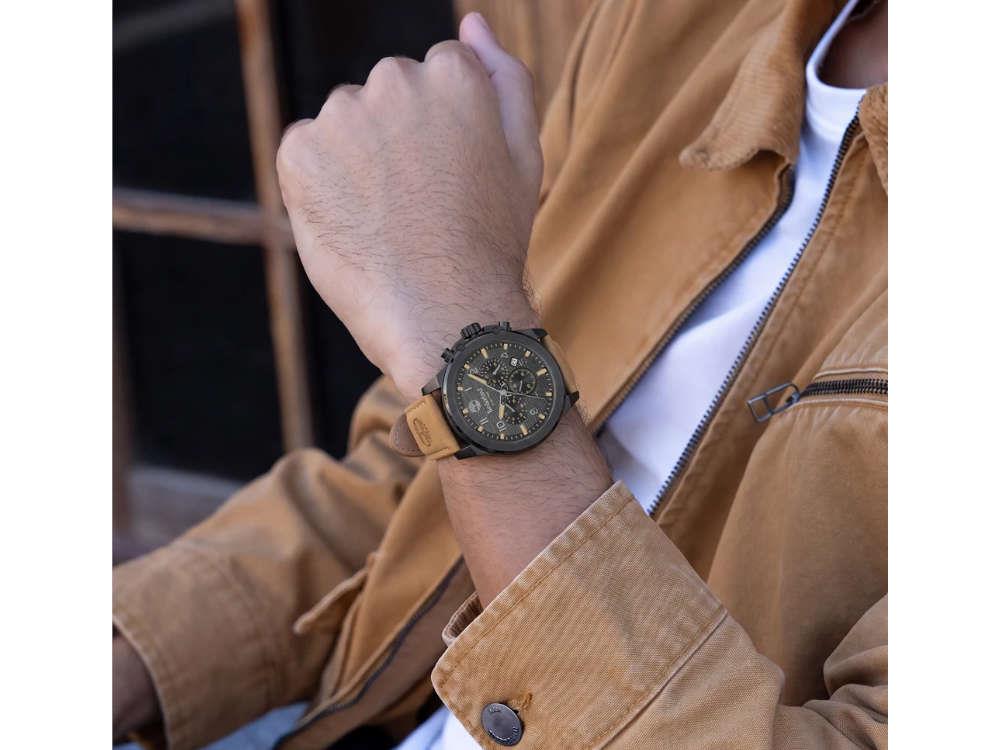 Timberland Fast Strike Quartz Uhr, PVD, Schwarz, 46 mm, TDWGF0109503