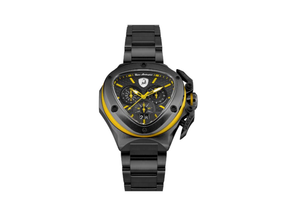 Tonino Lamborghini Spyder X Yellow Quartz Uhr, 53 mm, Chronograph, T9XE-B