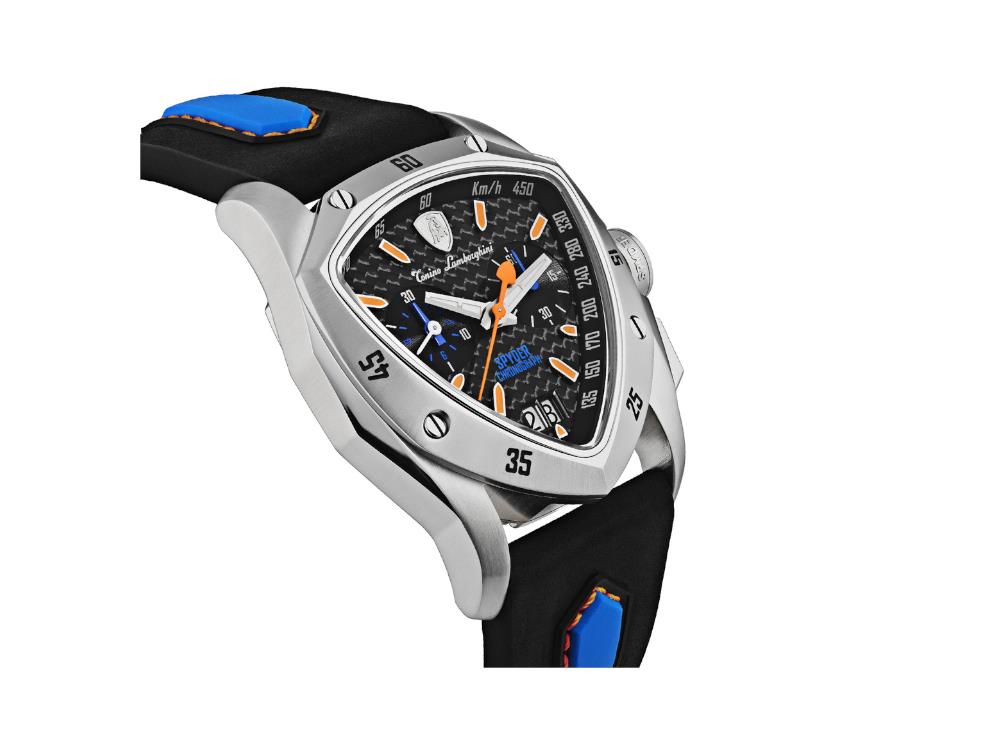 Tonino Lamborghini New Spyder Blue Orange Quartz Uhr, 43 mm, Chrono, TLF-A13-4