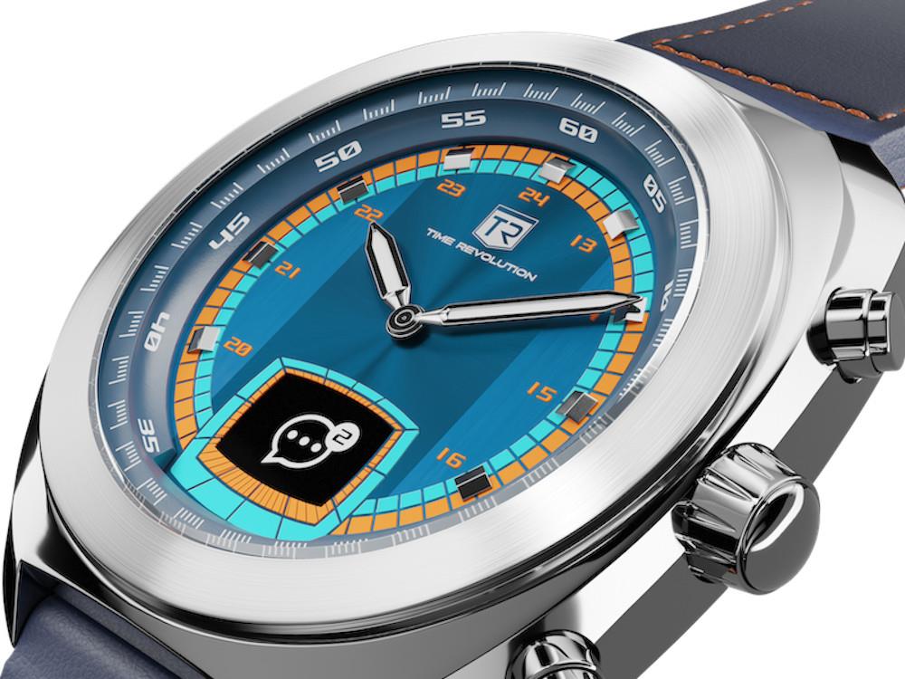 Time Revolution Hybrid 01 Aurora SS Hybrid Uhr, Blau, 42 mm, TR01.4S-1