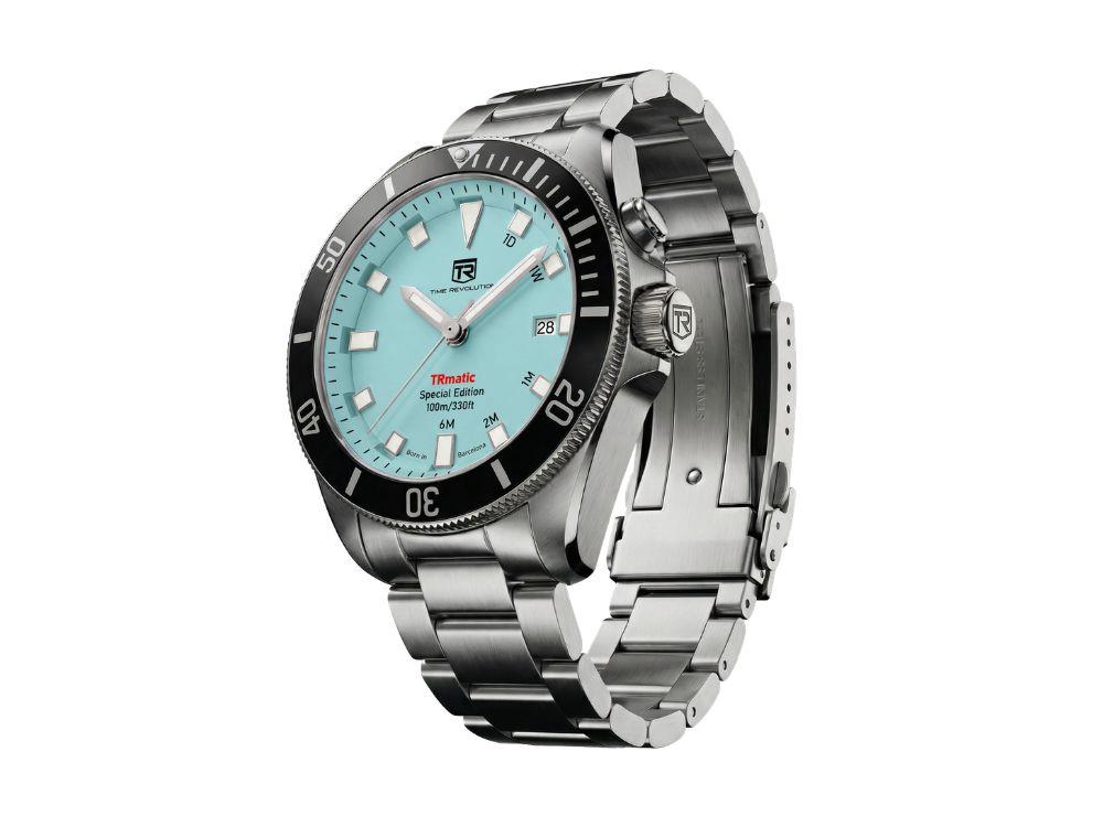 Time Revolution TRmatic Aqua Automatik Uhr, 42 mm, Türkis, TR02.03MB