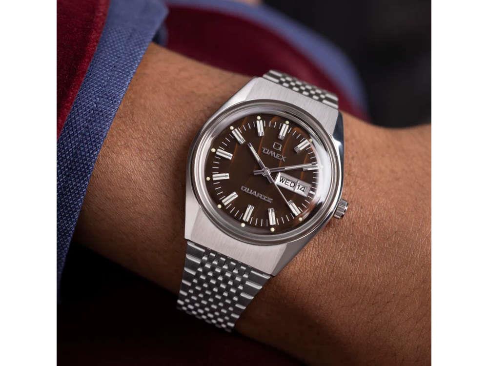 Timex Q Timex Falcon Eye Quartz Uhr, Braun, 38 mm, TW2W62400