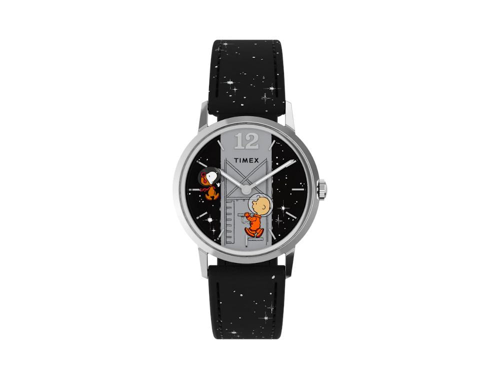 Timex x Peanuts Marlin Hand-Wound Space, Schwarz, 34 mm, TW2W89700