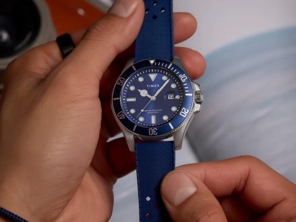 Timex Trend Harborside Coast Quartz Uhr, Blau, 44 mm, TW2Y05000