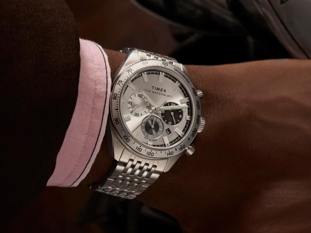 Timex Waterbury Traditional Quartz Uhr, Silber, 41 mm, Chronograph, TW2Y18700