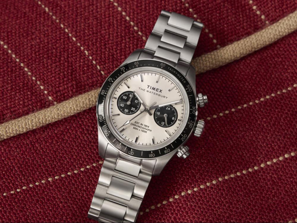Timex The Waterbury Quartz Uhr, Silber, 39 mm, Chronograph, TW2Y19200