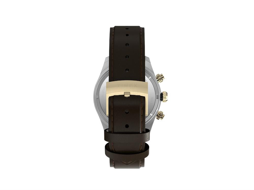 Timex The Waterbury Heritage Quartz Uhr, Schwarz, Chronograph, TW2Y24100