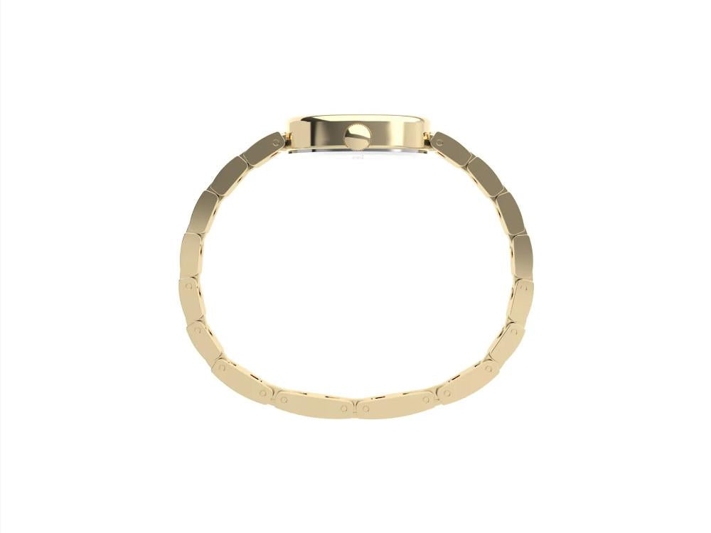 Timex Cavatina Quartz Uhr, Messing, Weiss, 19mm, TW2Y26700