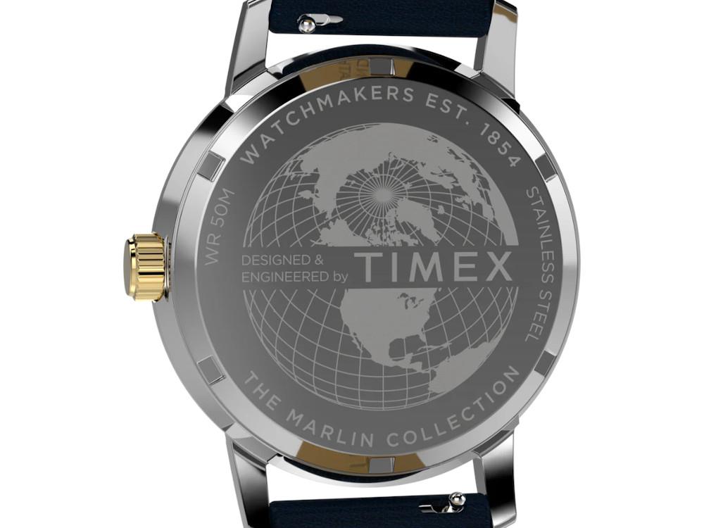 Timex Marlin Automatik Uhr, Recycelter Stahl, Blau, 40 mm, TW2Y47900