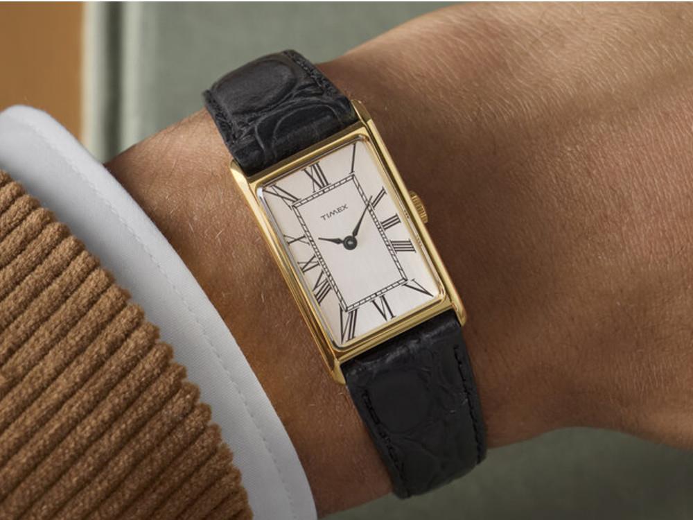 Timex 1976 Dress Rectangle Reissue Quartz Uhr, Weiss, TW2Y56200
