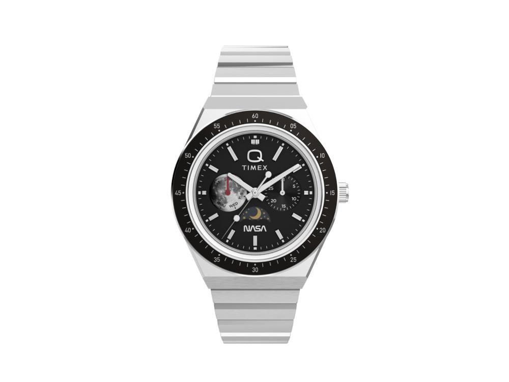Timex Q Timex x NASA Quartz Uhr, Schwarz, 40 mm, TW2Y56700