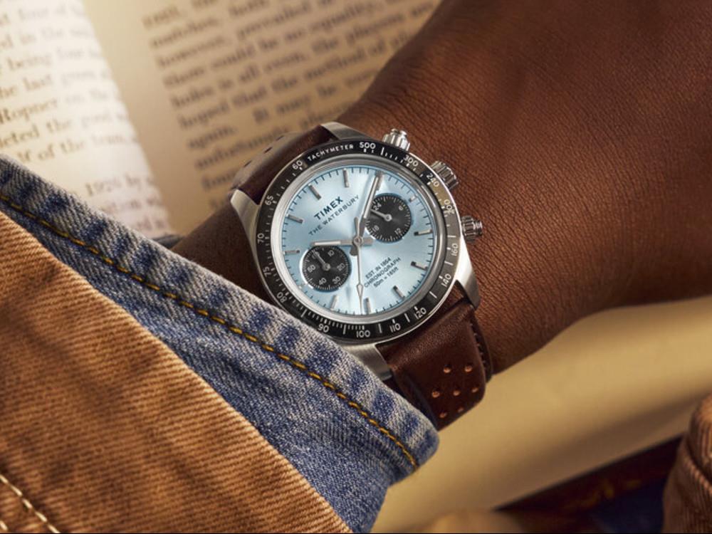 Timex The Waterbury Quartz Uhr, Blau, 39 mm, Chronograph, TW2Y70600