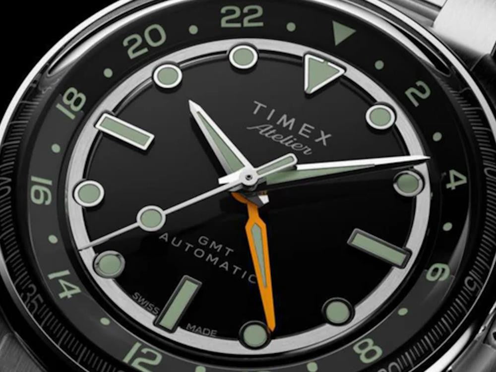 Timex Atelier GMT24 M1a Automatik Uhr, Schwarz, 40 mm, TW2Y72300