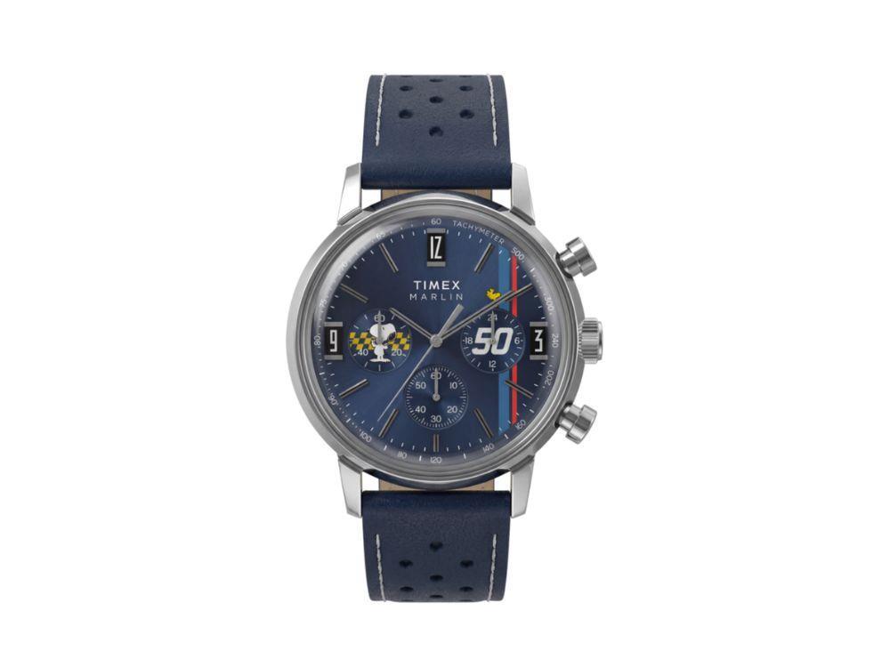 Timex Peanuts Marlin Quartz Uhr, Blau, 40 mm, TW2Y85300
