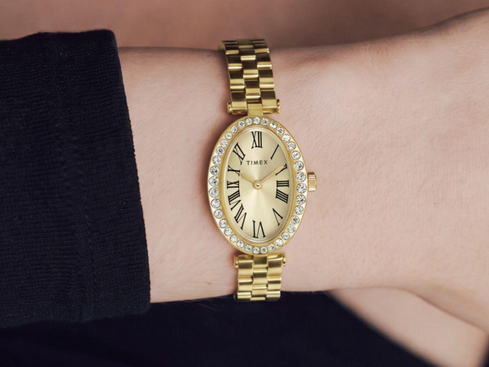 Timex Cavatina Main Line Quartz Uhr, Messing, Golden, TW2Y90100