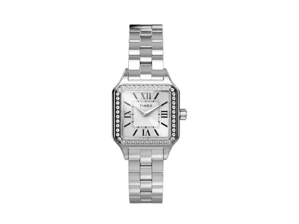 Timex Trend Addison Quartz Uhr, Messing, Silber, TW2Y90300