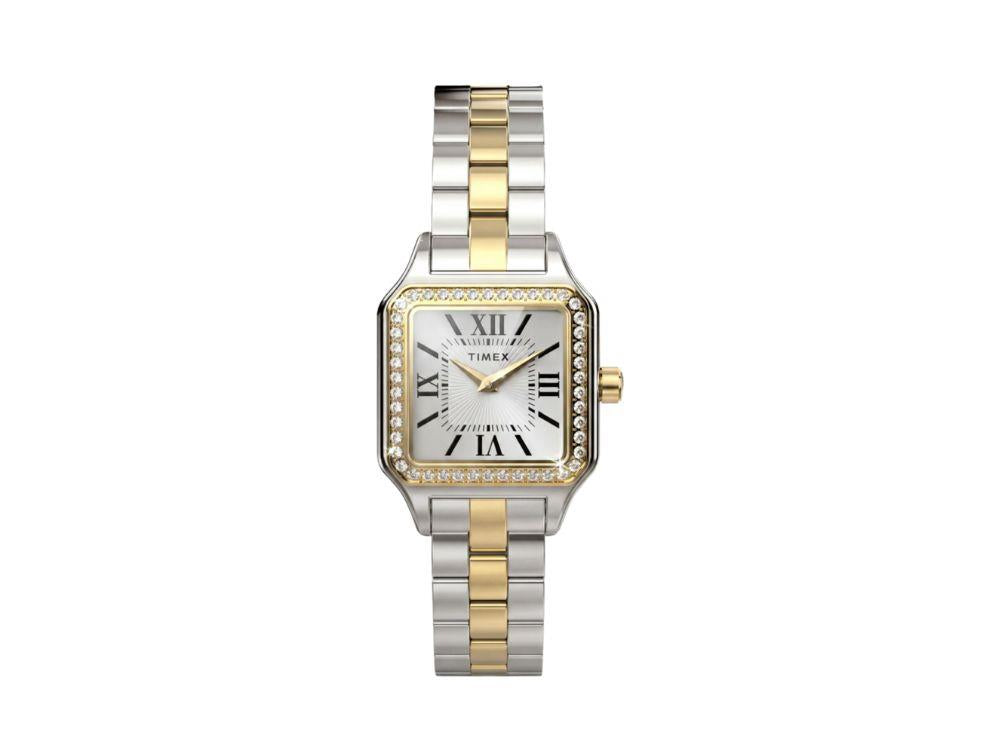 Timex Trend Addison Quartz Uhr, Messing, Silber, TW2Y90400